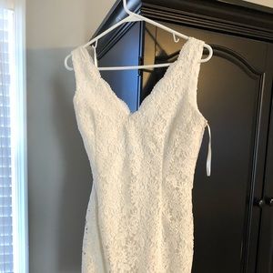 White lace dress from Ann Taylor